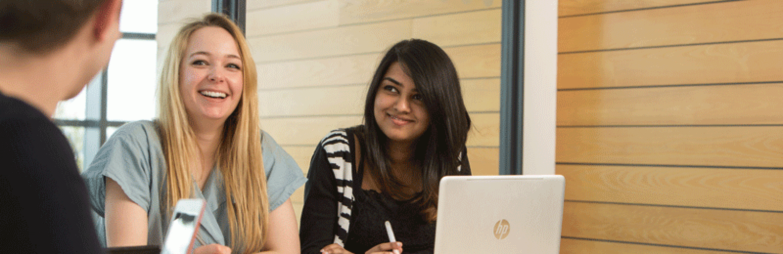 students studying in the Liberty Building