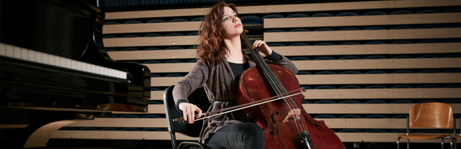 Student playing cello