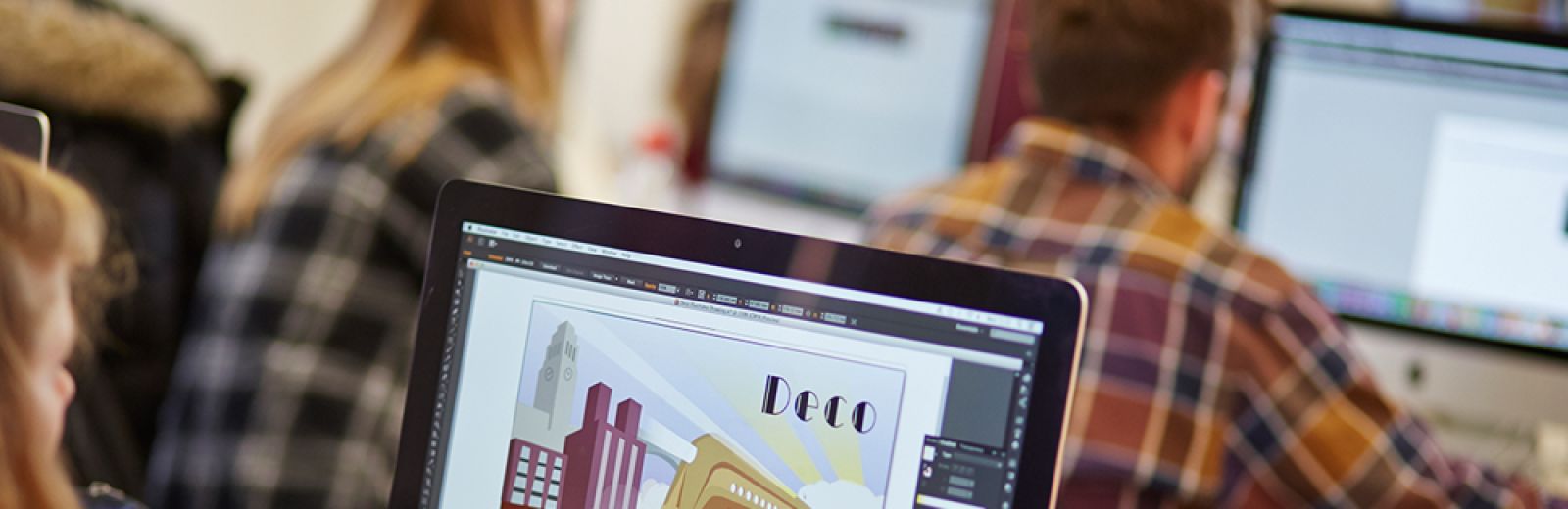 Graphic design students