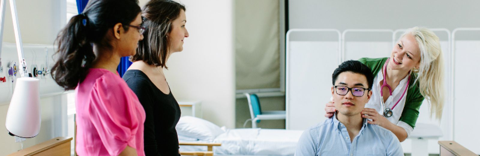 Medical students in clinical training
