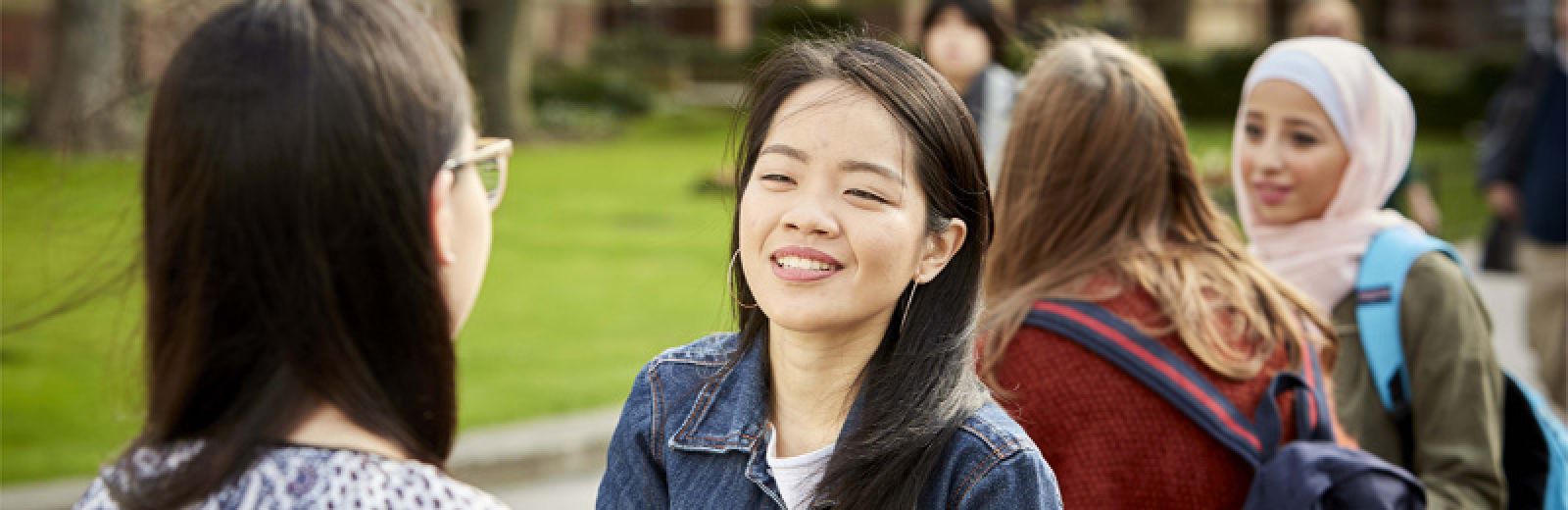 Students relaxing after class