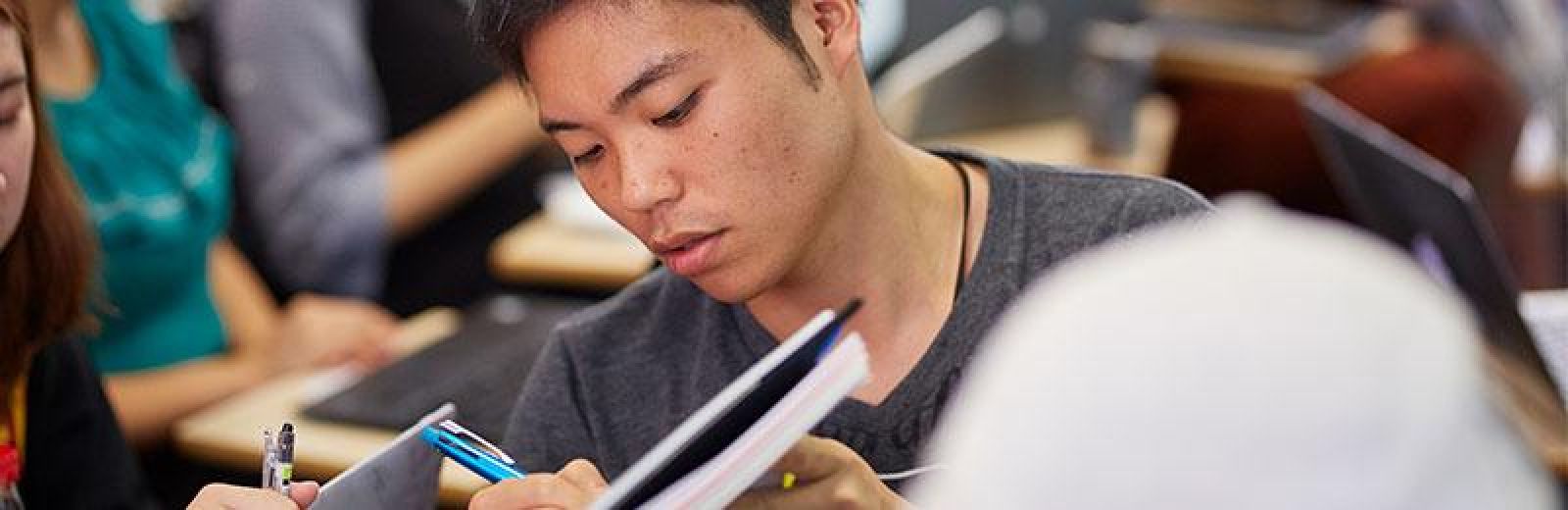 Pre-sessional student in class
