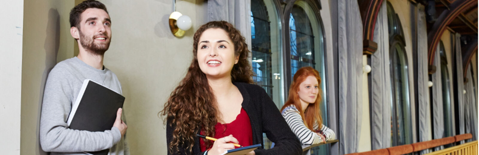 Students in a theatre